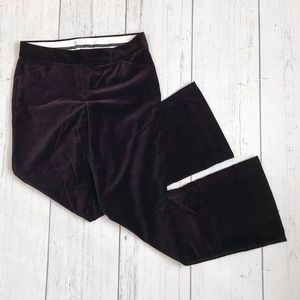 Theory Plum Velvet Trousers